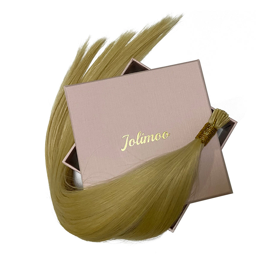 Beige Blonde #613 Virgin Remy I Tip Hair Extensions