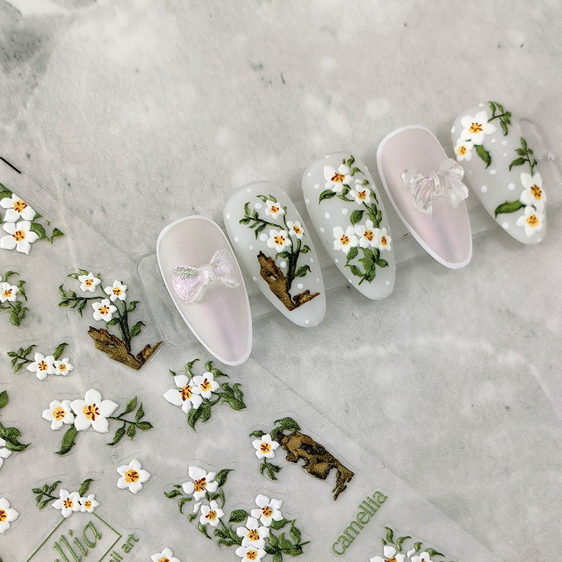 Flower 5D Nail Stickers