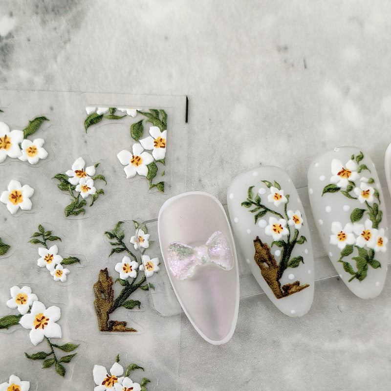 Flower 5D Nail Stickers