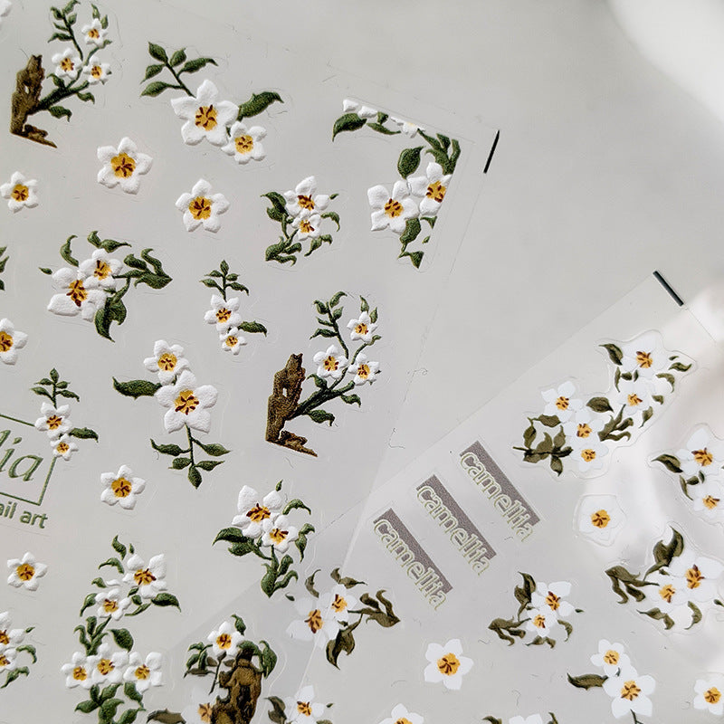 Flower 5D Nail Stickers