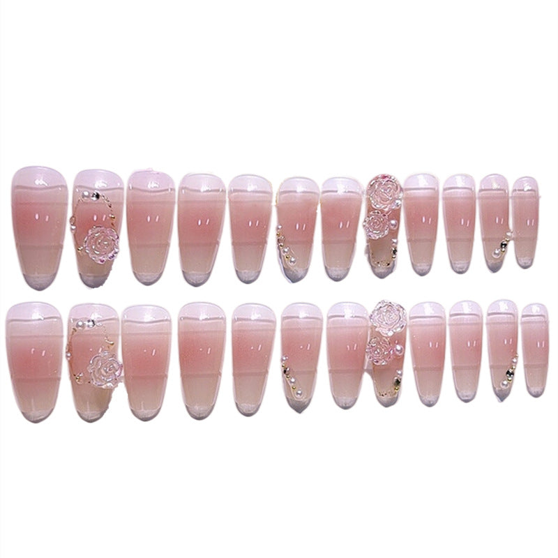 Pearl Camellia Press on Nails