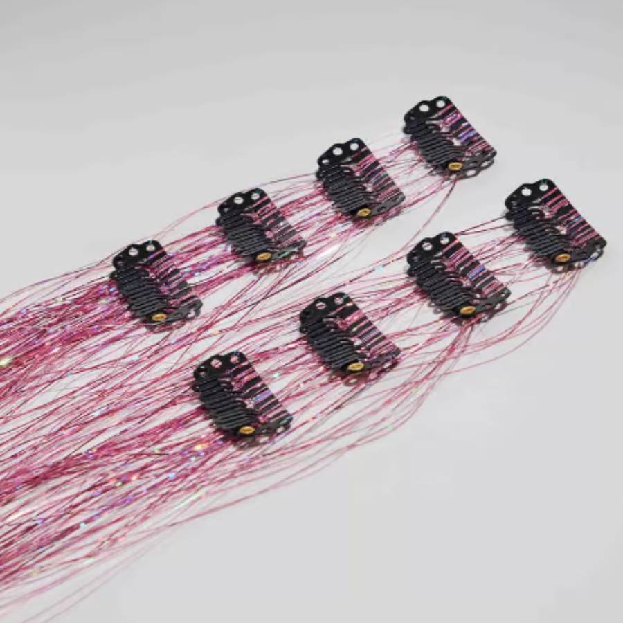 24‘’ DIY Clip in Hair Tinsel Kit (12 Colors)