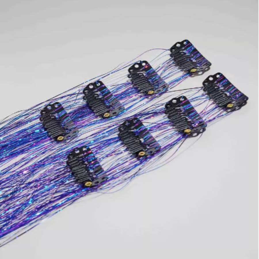 24‘’ DIY Clip in Hair Tinsel Kit (12 Colors)