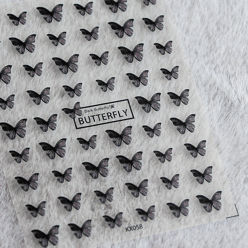 Classic Butterfly Nail Stickers 2 Pcs