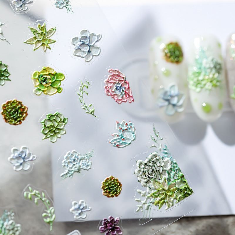 Succulents 5D Nail Stickers