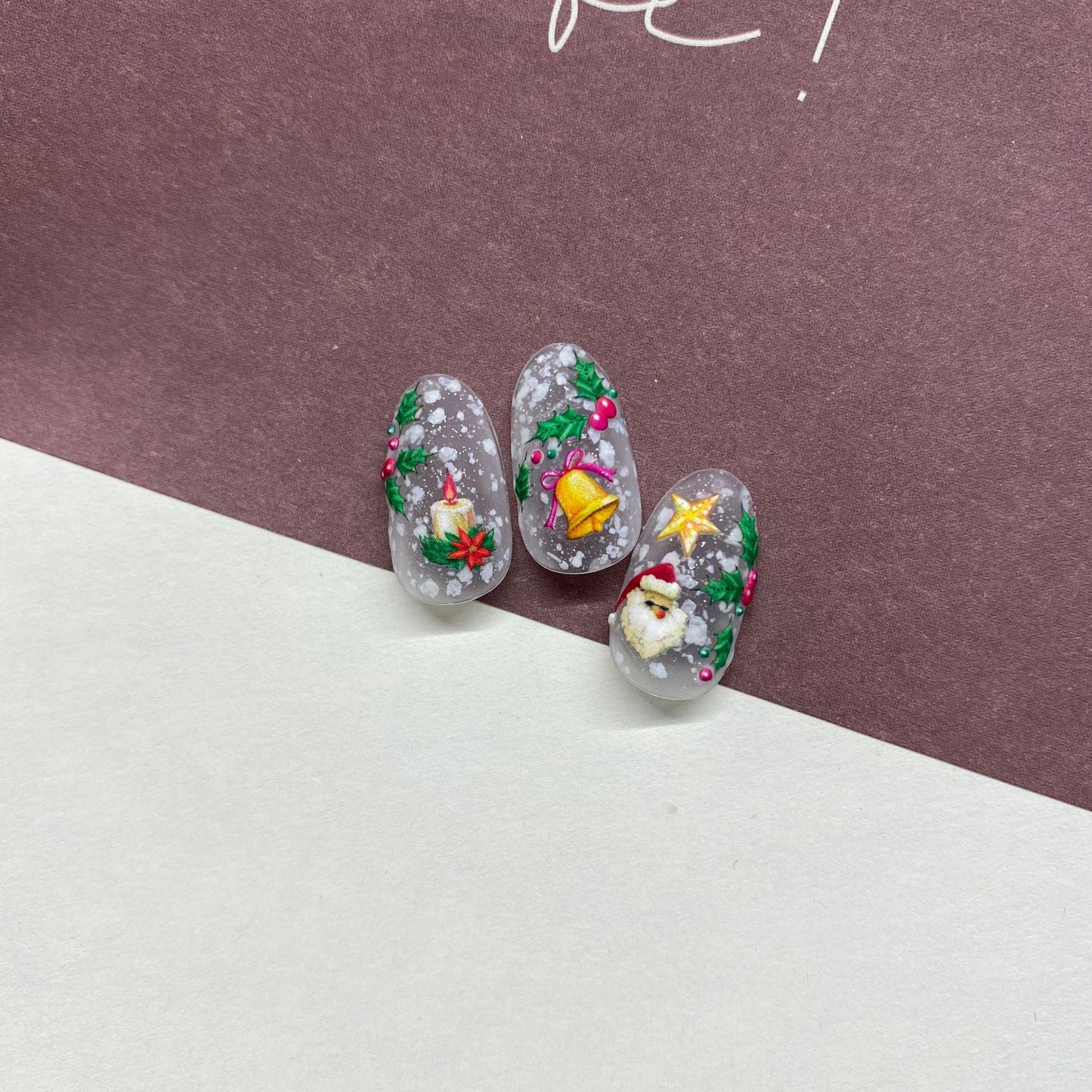 Classic Merry Christmas Elements 5D Nail Stickers