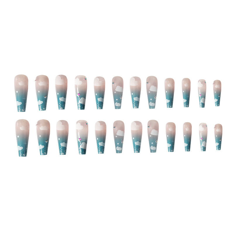 Blue Sky Press On Nails Coffin False Nails 24 PCS