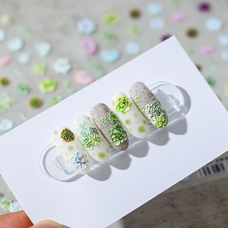 Succulents 5D Nail Stickers