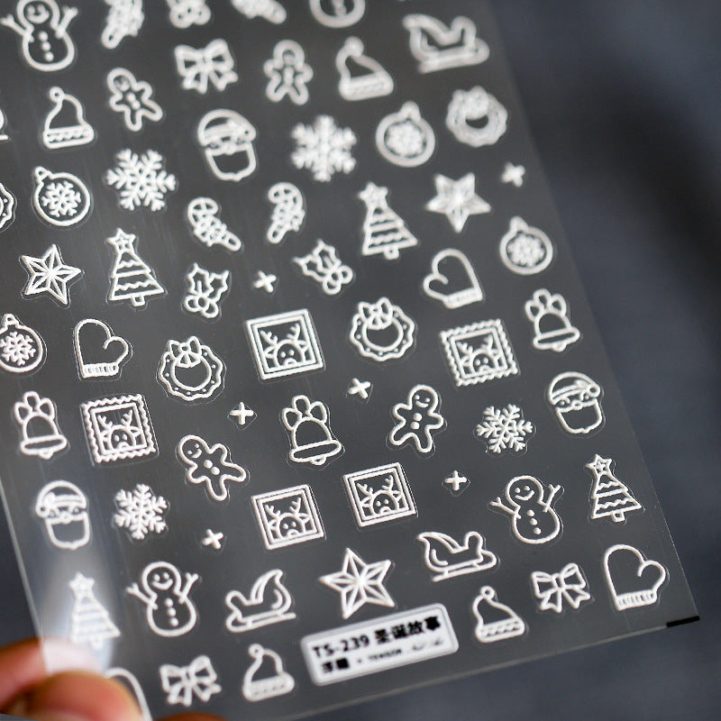 Simple Christmas 5D Nail Stickers