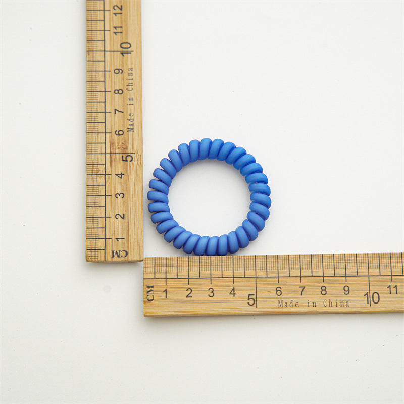 Candy Color Telephone Cord Hair Ties 6Pcs