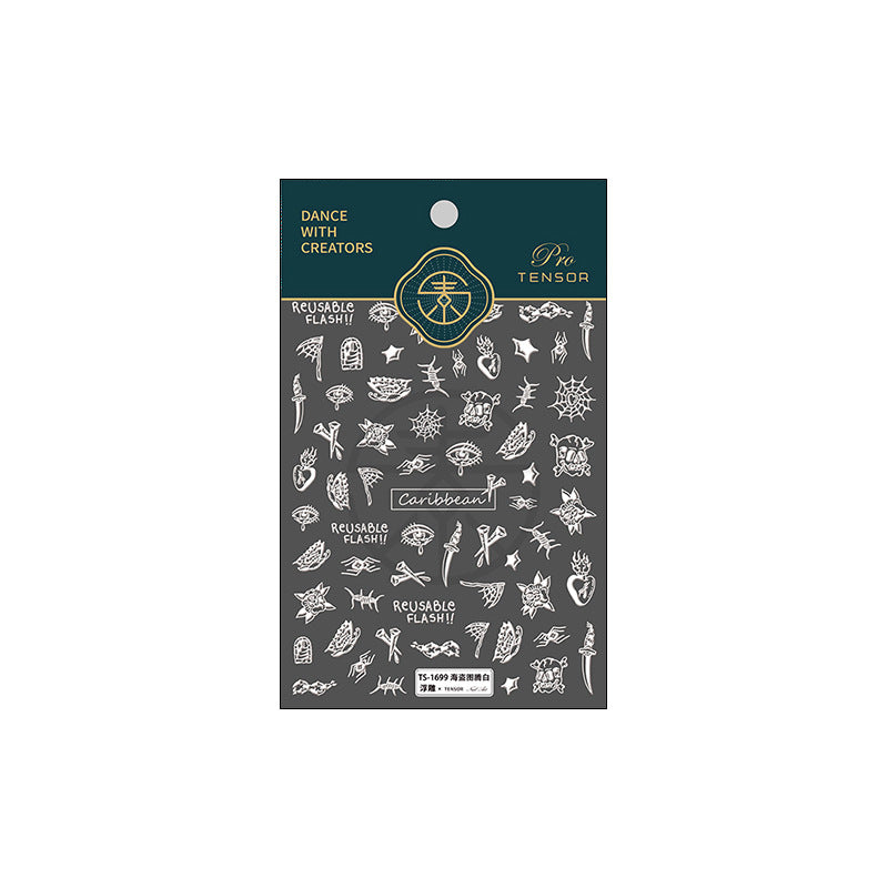 Pirate Elements 5D Nail Stickers 2 Pcs