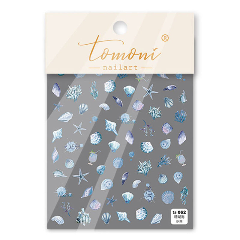 Coral Sea 5D Nail Stickers 2 Pcs