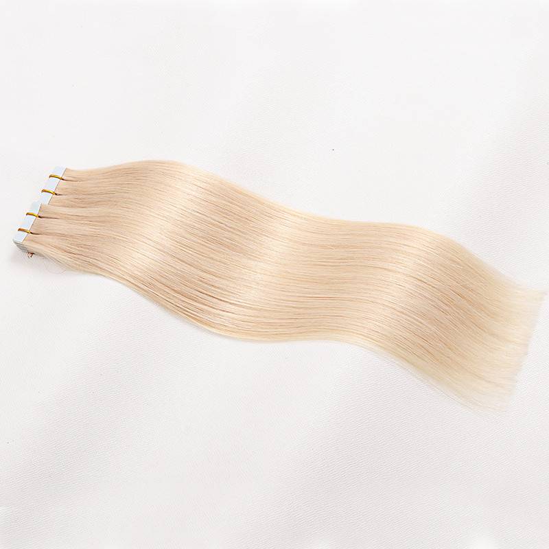 [SALE] 20 Inch 25G Platinum Blonde #1001 Invisible Virgin Remy Tape in Hair Extensions