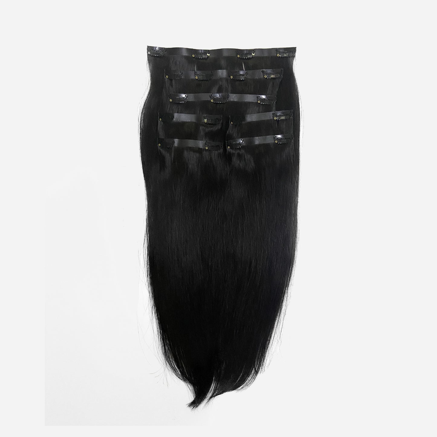 Dark Brown (#2) Seamless Clip In Hair Extensions