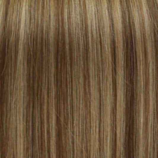 Medium Brown + Strawberry Blonde #P4/27 Highlights Virgin Tape in Hair Extensions