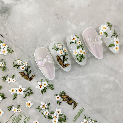 Flower 5D Nail Stickers