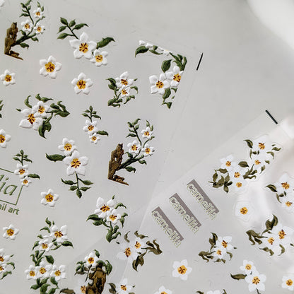 Flower 5D Nail Stickers