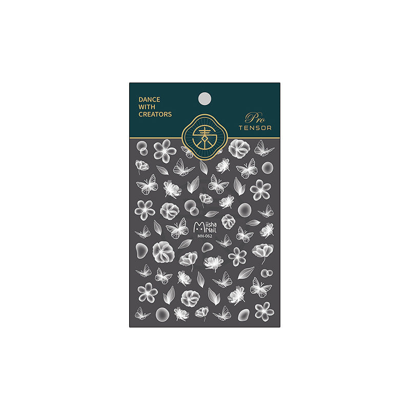 Transparent Flower Nail Stickers