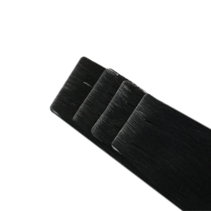 Jet Black #1 Invisible Virgin Remy Tape in Hair Extensions