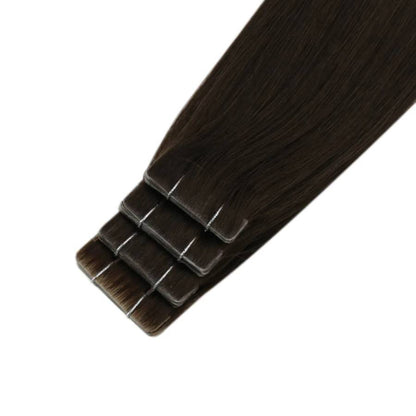 Dark Brown #2 Invisible Virgin Remy Tape in Hair Extensions