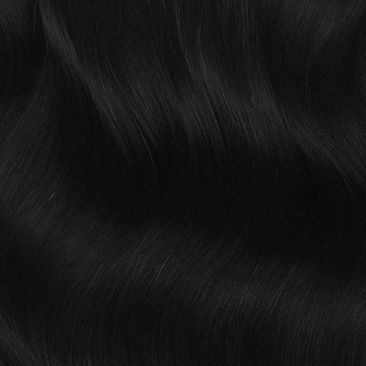 Jet Black (#1) Seamless Clip In Hair Extensions