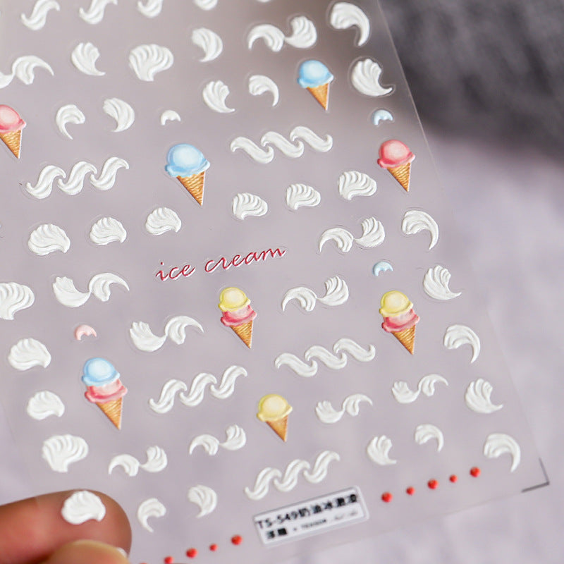 Ice Cream 5D Nail Stickers