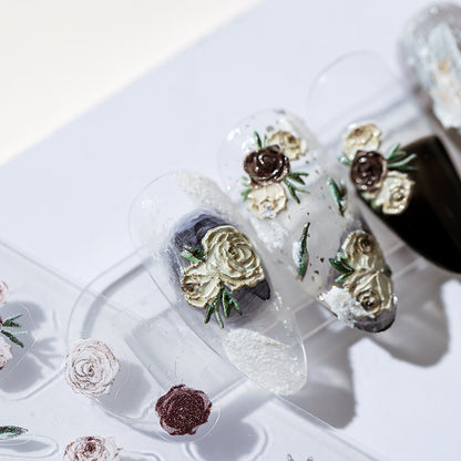 Vintage Roses 5D Nail Stickers