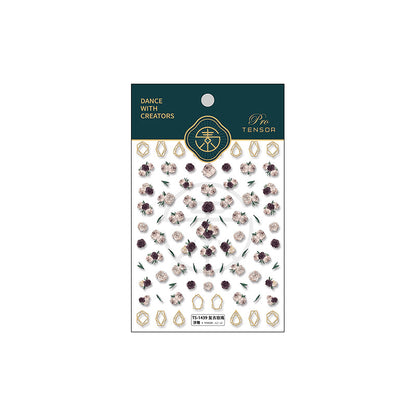 Vintage Roses 5D Nail Stickers