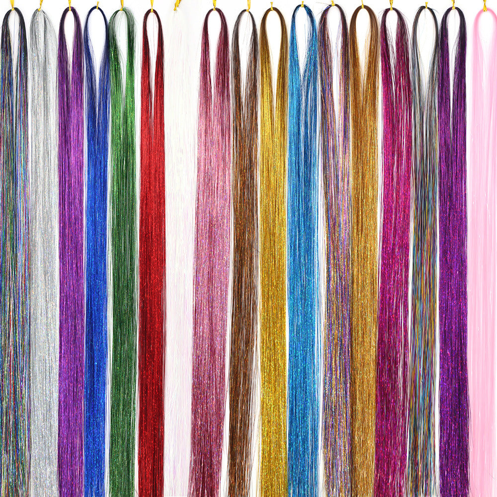 Hair Tinsel Strands Kit 12 Colors 2400 Strands Tinser Hair