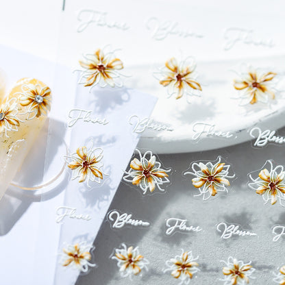 Flower Blossoms 5D Nail Stickers