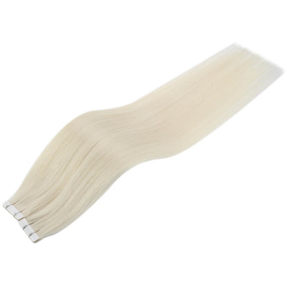 Ice Blonde #60 Invisible Virgin Remy Tape in Hair Extensions