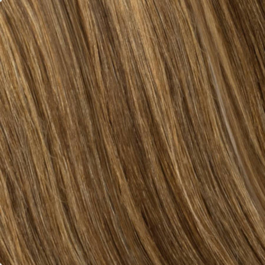 Dark Brown with Blonde Highlights #P4/27 Invisible Virgin Remy Tape in Hair Extensions